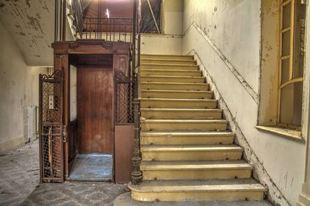 wood elevatorの写真素材