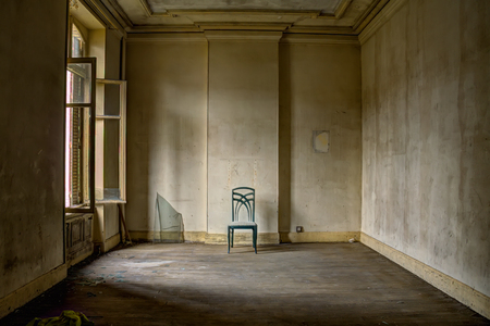 old chair and nice sunschineの写真素材