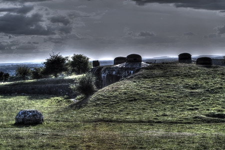 small french military bunker from the ligne maginotの写真素材