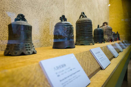 Bells in the big bell temple at Beijingのeditorial素材