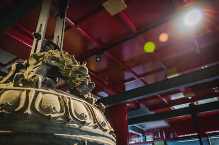Sculpture in the big bell temple at Beijingのeditorial素材