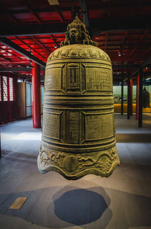 Bells in the big bell temple at Beijingのeditorial素材