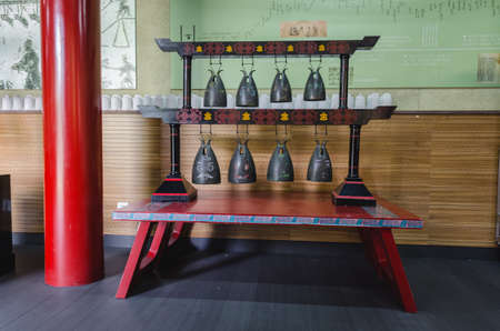 Bells in the big bell temple at Beijingのeditorial素材