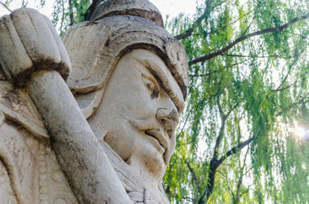 Figurine of man in the parkの写真素材