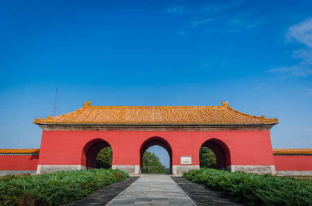 ancient doorway at chinaのeditorial素材