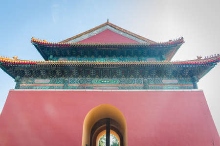External of ancient tower archの写真素材