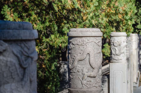 Sculptures on the stoneの写真素材