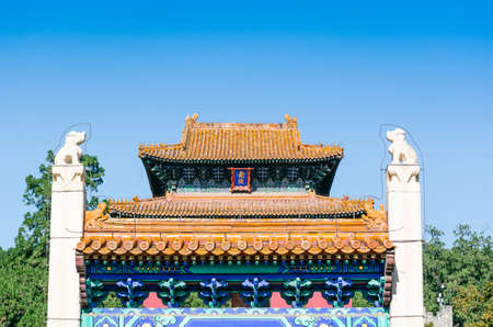 Exterior view of building in the Ming tombsのeditorial素材