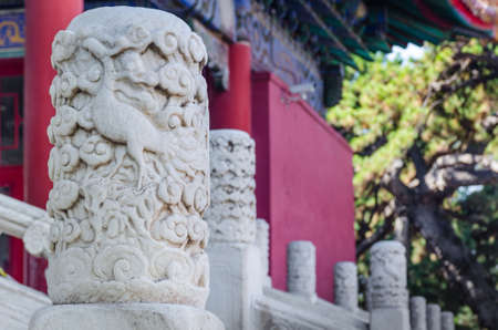 Stone carving in the Thirteen Tombs of the Ming Dynastyのeditorial素材