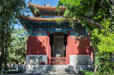 The Pavilion in Beijing Imperial Academy and the Museum of the Confucian Templeのeditorial素材