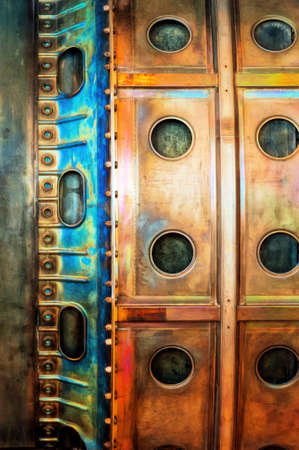 Closeup of a section of a rocket.の写真素材