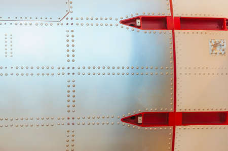 A close up section of the outer layer of a rocket.の写真素材