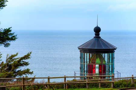 Cape Mears Lighthouse first lit in 1890 on the Northern Oregon Coast near Netarts, Oregonの写真素材