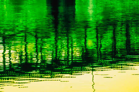 Reflecting Selwood Bidge on Willamette River early evening colorsの写真素材