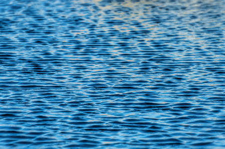 Center focus closeup of the wind rippled waters of the Columbia Riverの写真素材