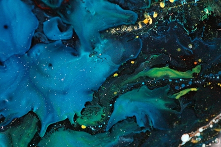 Acrylic colors in resinの写真素材