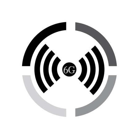 6g internet icon. icon for mobile phone or smart device.&#xA;6th generation of internet 6Gのイラスト素材