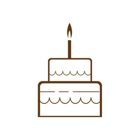 birthday cake icon vector design template