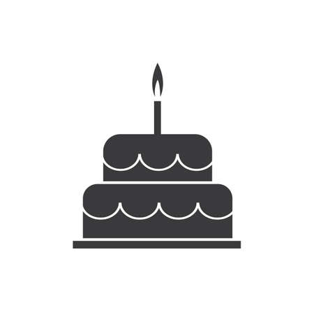 birthday cake icon vector design template