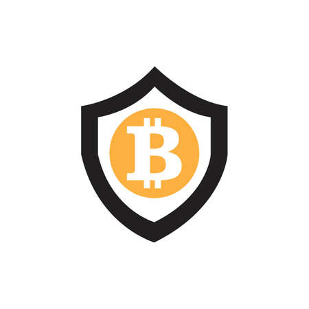Bitcoin icon vector illustration designのイラスト素材