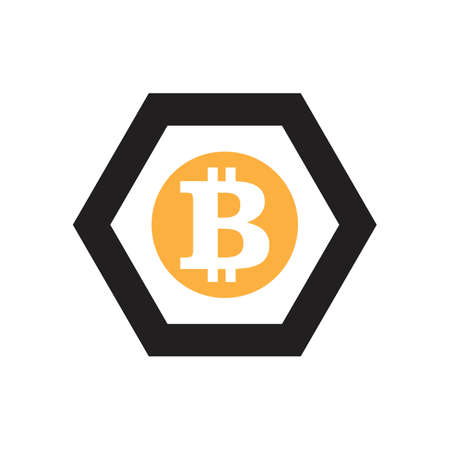 Bitcoin icon vector illustration designのイラスト素材