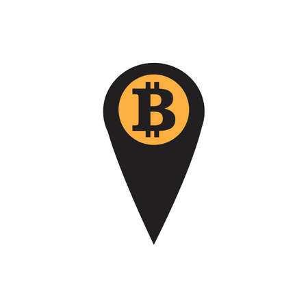 Bitcoin icon vector illustration designのイラスト素材