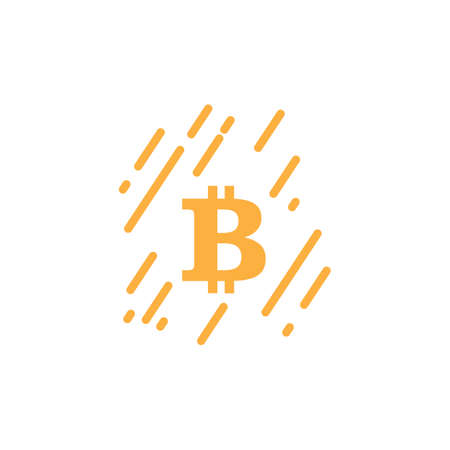 Bitcoin icon vector illustration designのイラスト素材