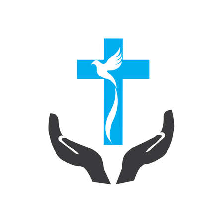 church christian line art design,Christian symbols.のイラスト素材