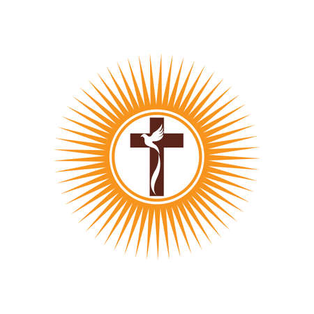 church christian line art design,Christian symbols.のイラスト素材