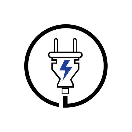 electrical plug Logo Template vector icon illustration design