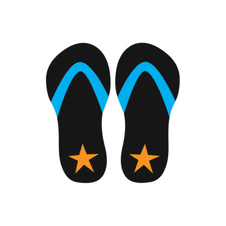 flip flop and Slippers isolated icon vector trendy illustration design templateのイラスト素材