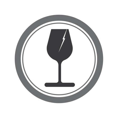 fragile glass - vector iconのイラスト素材