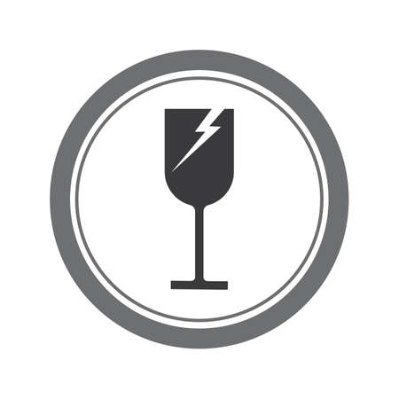 fragile glass - vector iconのイラスト素材