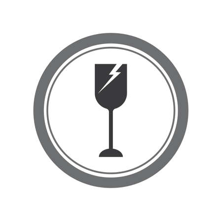 fragile glass - vector iconのイラスト素材
