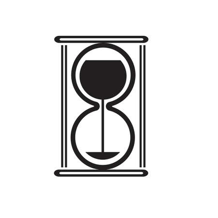 Hourglass logo Icon Vector Illustration design template