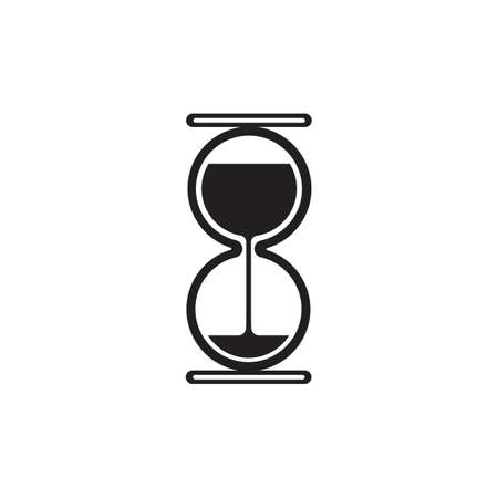 Hourglass logo Icon Vector Illustration design templateのイラスト素材