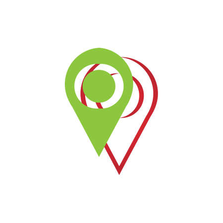 map point location pin vector icon for mapping and satellite allocationのイラスト素材