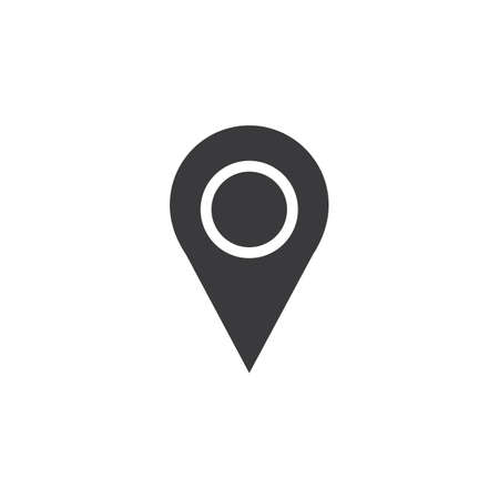 map point location pin vector icon for mapping and satellite allocationのイラスト素材