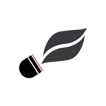 Shuttlecock vector illustrationBadminton Logo Icon Templateのイラスト素材