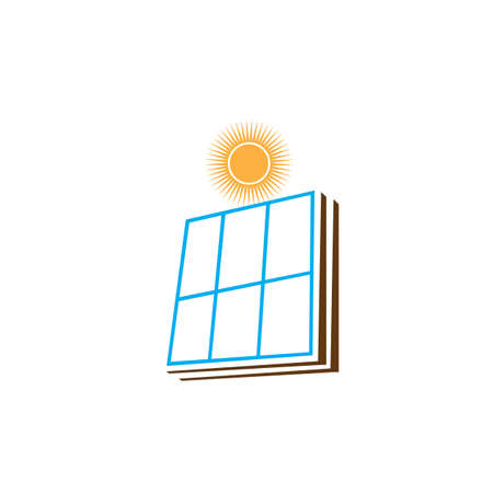 Solar logo energy icon vector designのイラスト素材