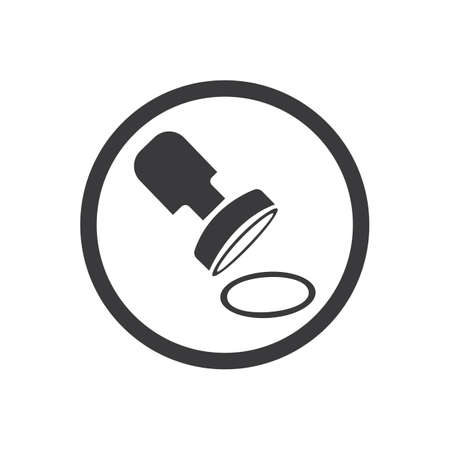 Stamp Icon Flat vectorのイラスト素材