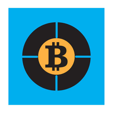 Bitcoin icon vector illustration designのイラスト素材