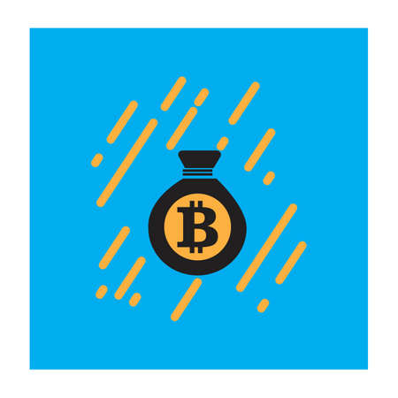 Bitcoin icon vector illustration designのイラスト素材
