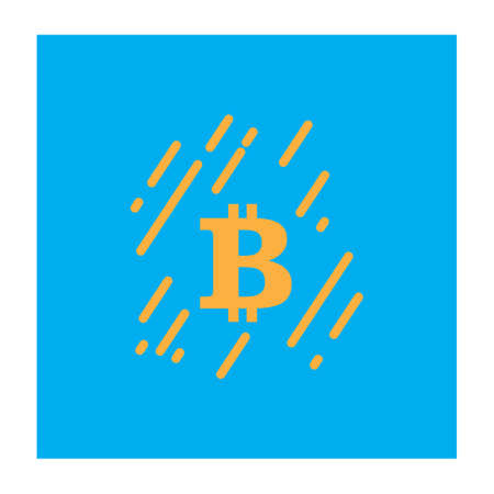 Bitcoin icon vector illustration designのイラスト素材