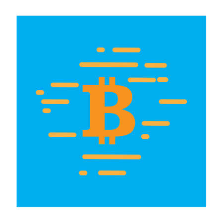 Bitcoin icon vector illustration designのイラスト素材