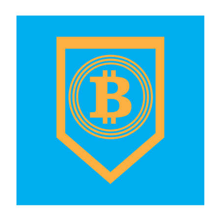 Bitcoin icon vector illustration designのイラスト素材