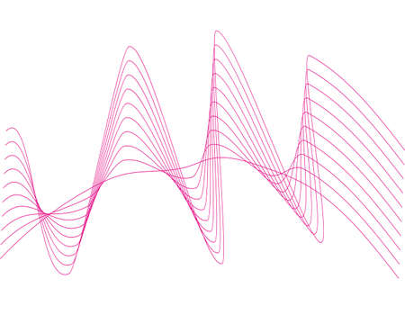 Colorful wave line illustrationのイラスト素材