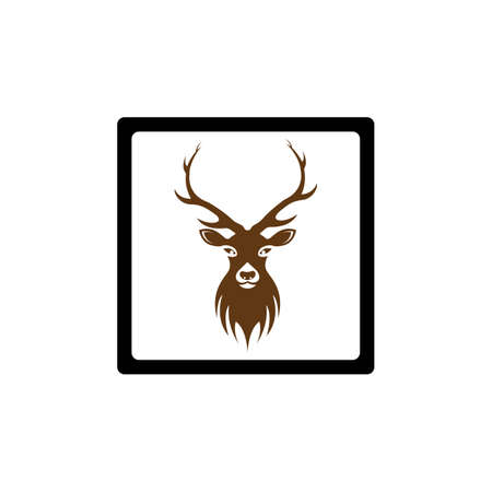 Deer Logo Template vector icon illustration designのイラスト素材