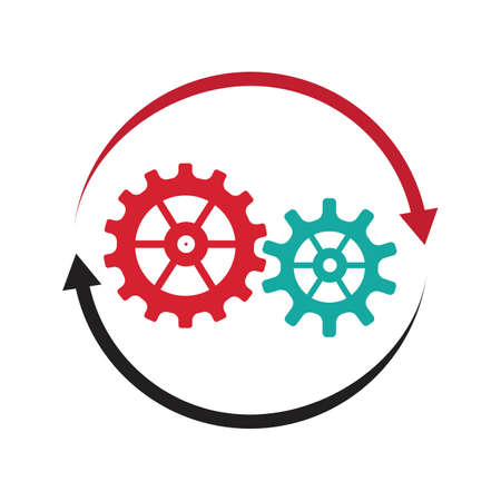 Gear Logo Template vector icon illustration designのイラスト素材
