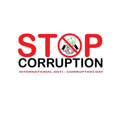 Stop Corruption and International Anti-Corruption Dayのイラスト素材
